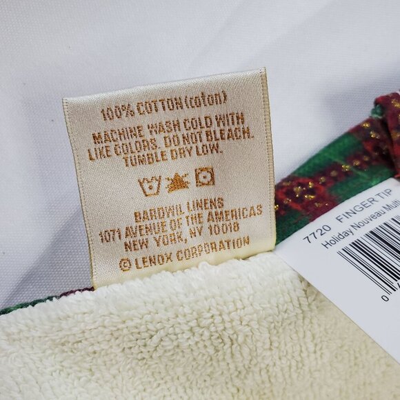 Lenox Christmas Holiday Nouveau Hand and Fingertip Towels Set Of 3 - Picture 5 of 10